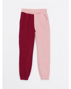 Elastic Waist Color-Blocked Girl Jogger Sweatpants