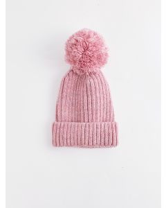 Pom Pom Detail Baby Girl Beanie