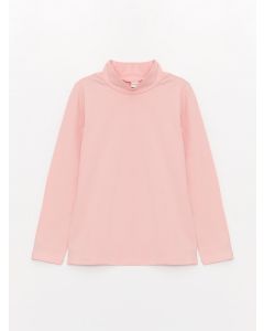 Half Turtleneck Basic Long Sleeve Girl T-shirt