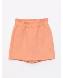 Girl's Short Skirt With Elastic Waist Quilted Pattern