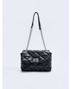 Leather Look Quilted Women's Baguette Bag