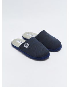 Embroidered Closed Front Men's Indoor Slippers