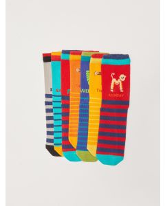 Patterned Boy Socket Socks 7-pack