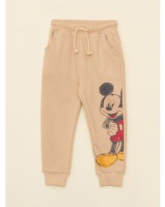 Mickey Mouse Printed Baby Boy Tracksuit Bottom With Elastic Waist