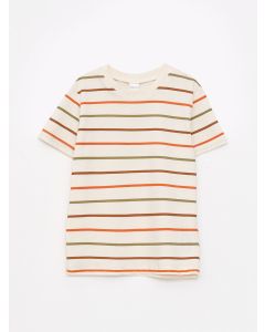 Crew Neck Short Sleeve Striped Baby Boy T-Shirt