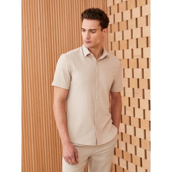 Regular Fit Short Sleeve Men's Shirt