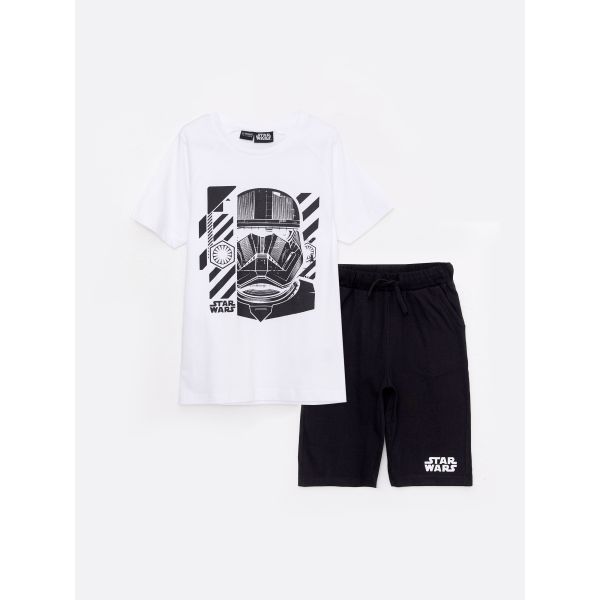 Crew Neck Star Wars Printed Short Sleeve Boy T-Shirt & Roller