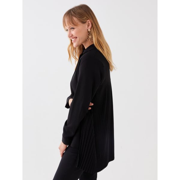 Long Sleeve Pleated Women's Shirt