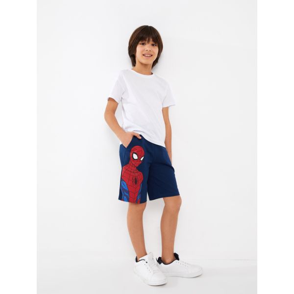 Spiderman Printed Boy Shorts With Waist Elastic