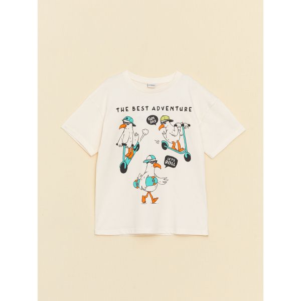 Comfortable Fit Crew Neck Printed Boys T-Shirt