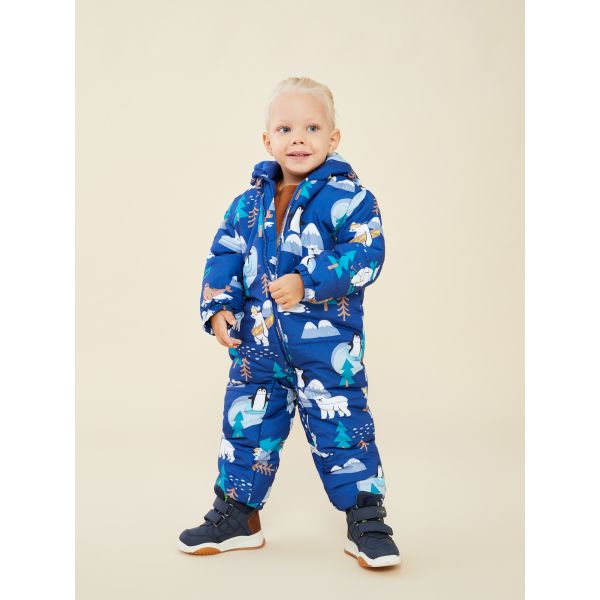 Hooded Long Sleeve Printed Baby Boy Astronaut Coat