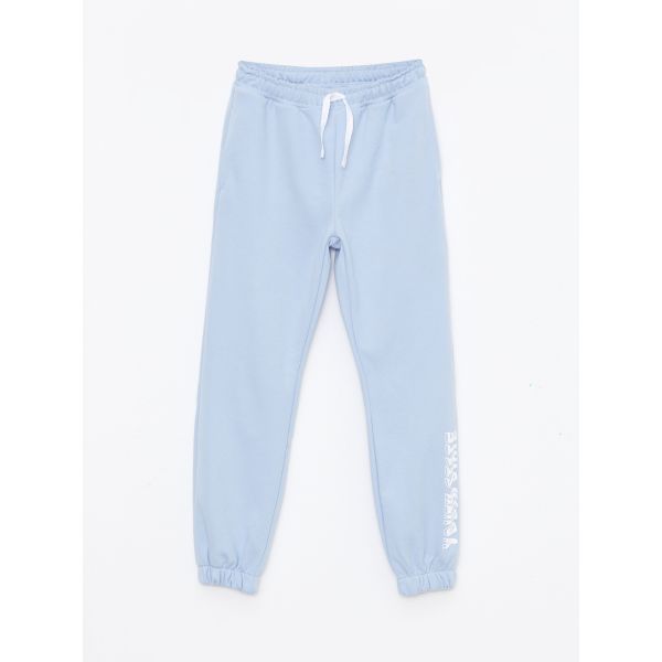 Elastic Waist Printed Girl Jogger Sweatpants