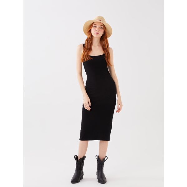 Women's U-Neck Strap Straight Dress