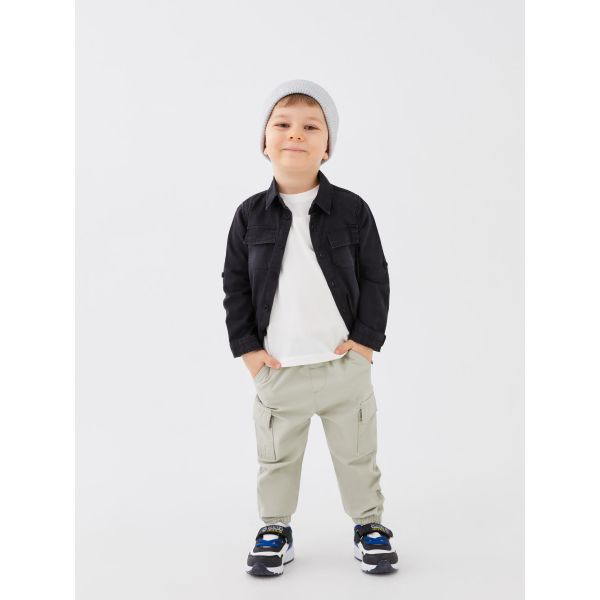 Long Sleeve Basic Baby Boy Jean Shirt