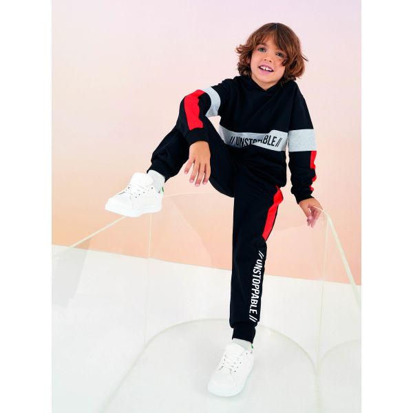 Elastic Waist Printed Boy Jogger Sweatpants