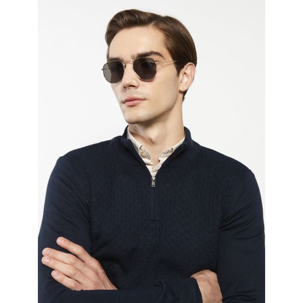 Turtle Neck Long Sleeve Men's Tricot Sweater