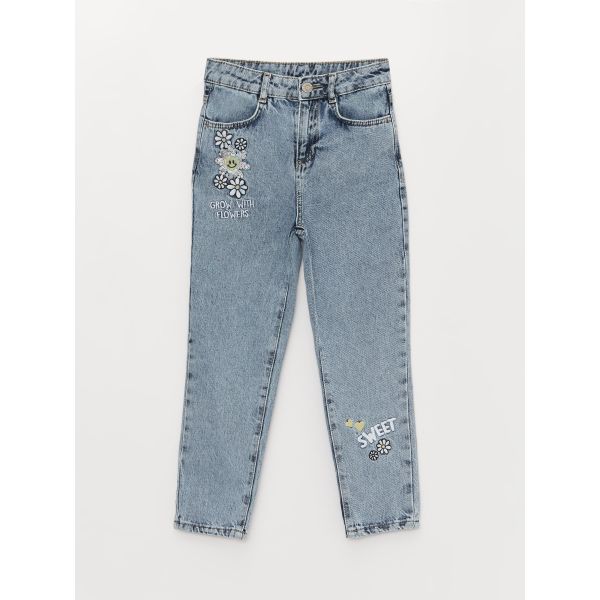 Embroidered Girl Jean Trousers