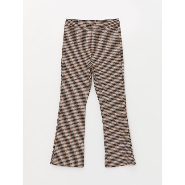 Plaid Patterned Girls' Trousers