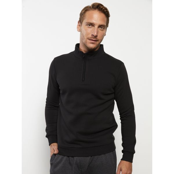 Turtle Neck Long Sleeve Regular Men's Sweatshirt