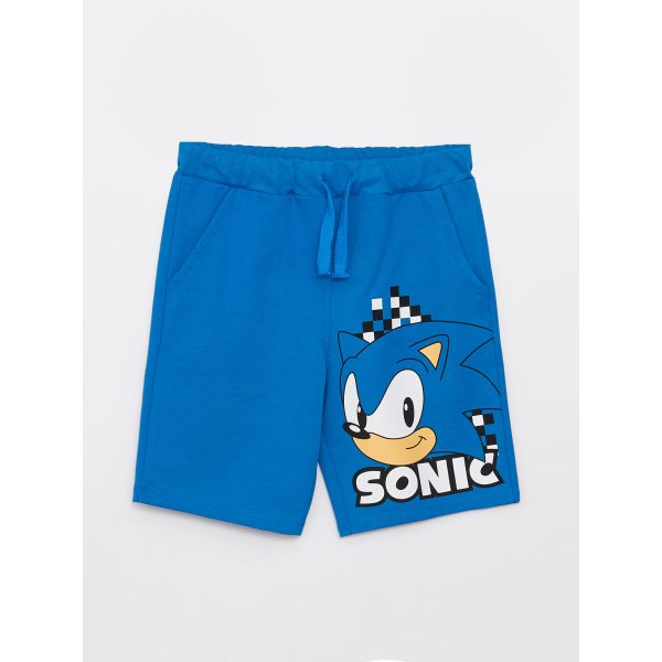 Sonic Printed Boys Shorts With Elastic Waist