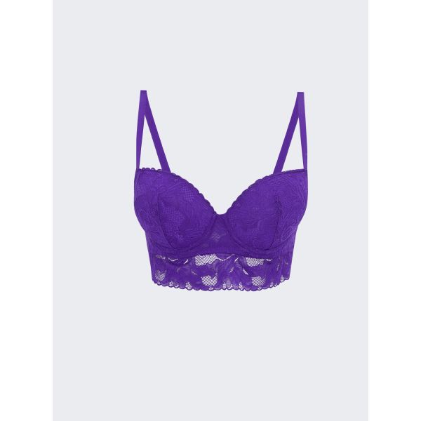 Underwire Half Filled Lace Detailed T-Shirt Bra