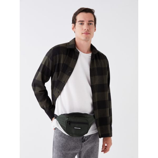 Label Detailed Men's Waist Bag