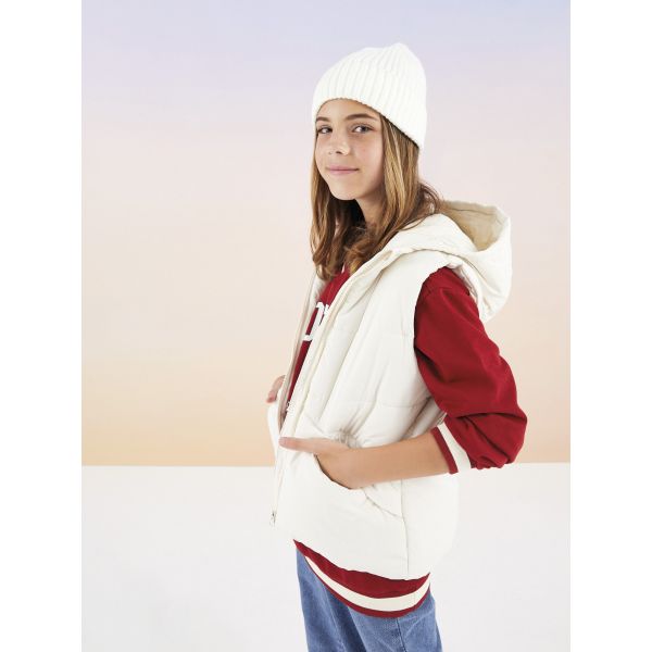 Hooded Basic Girl Down Vest