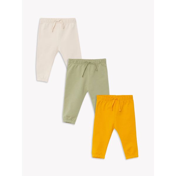 Elastic Waist Basic Baby Boy Trousers 3-Pack