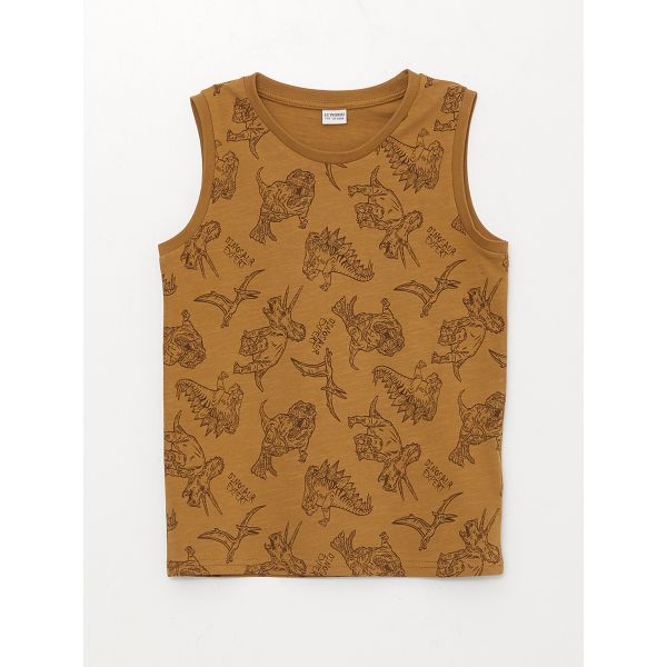 Crew Neck Printed Boy Undershirt