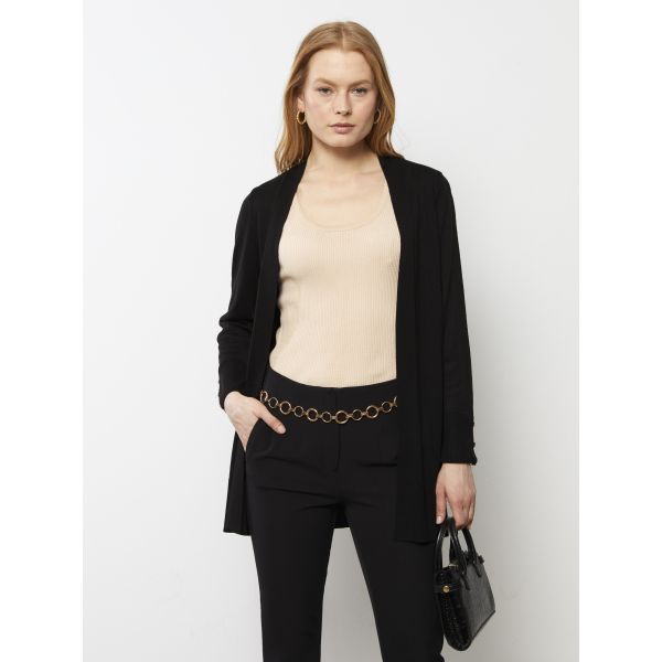 Shawl Neck Regular Long Sleeve Women's Tricot Cardigan