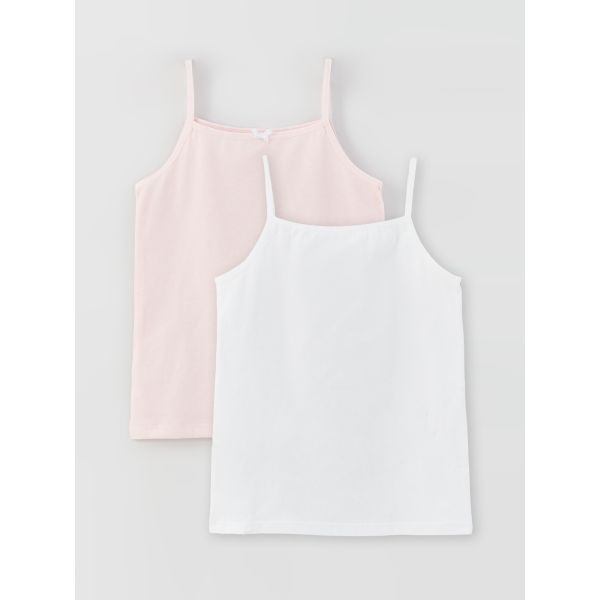 Square Collar Basic Strap Girls Athlete 2 Pack