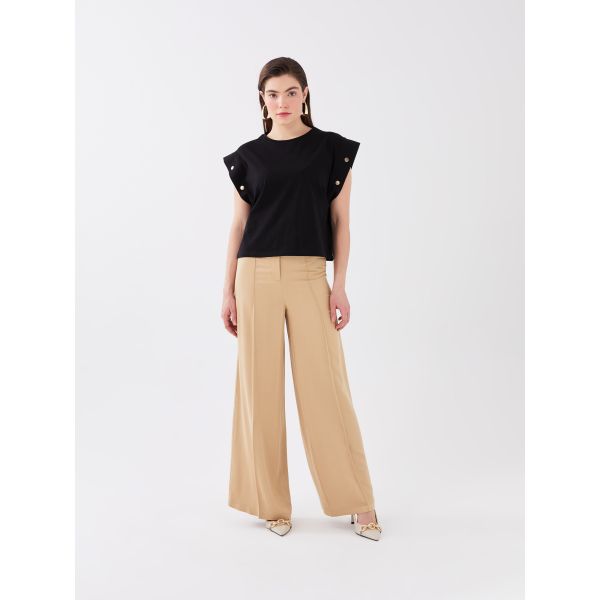 Standard Fit Straight Viscose Women's Palazzo Trousers