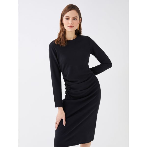 Crew Neck Regular Long Sleeve Women's Dress