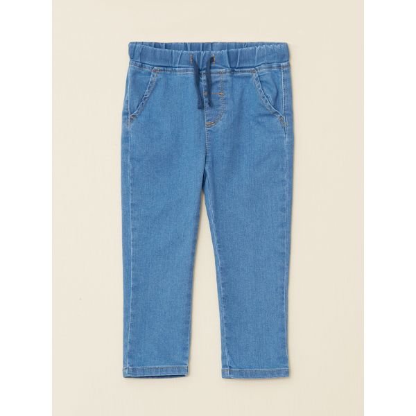 Elastic Waist Basic Baby Boy Denim Trousers