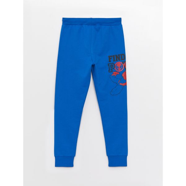 Elastic Waist Spiderman Printed Boy Jogger Sweatpants