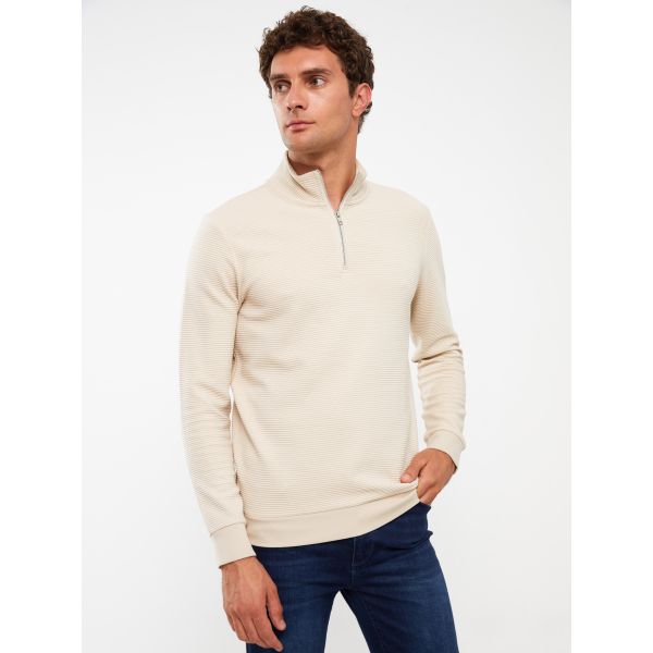 Turtle Neck Long Sleeve Men's Sweatshirt