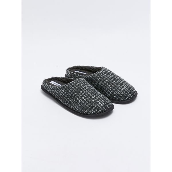 Closed Front Patterned Men's Indoor Slippers