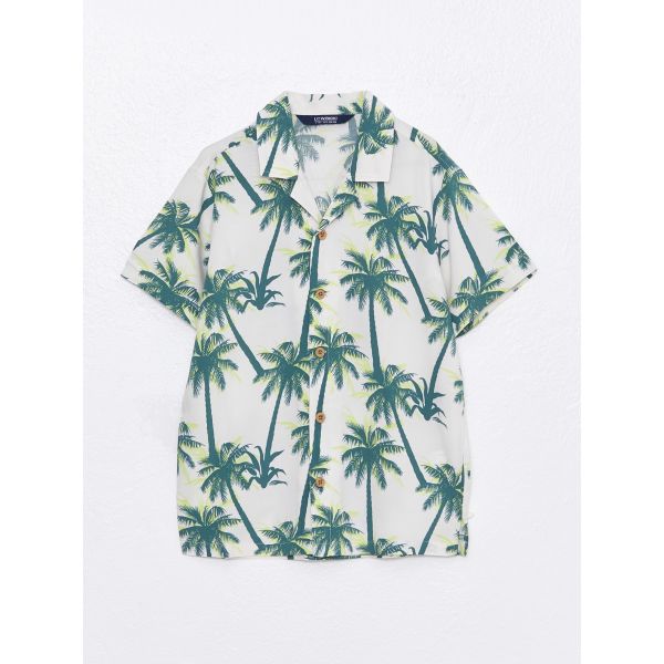 Patterned Short Sleeve Boy Shirt