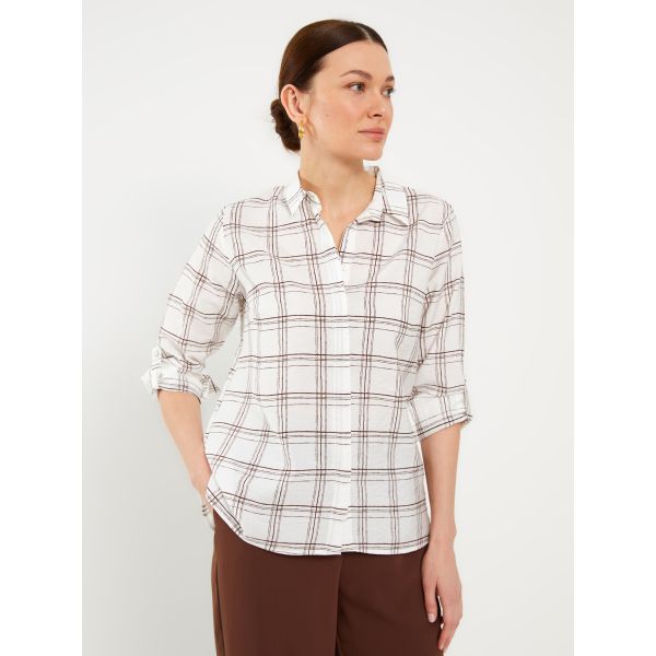 Plaid Long Sleeve Women's Shirt