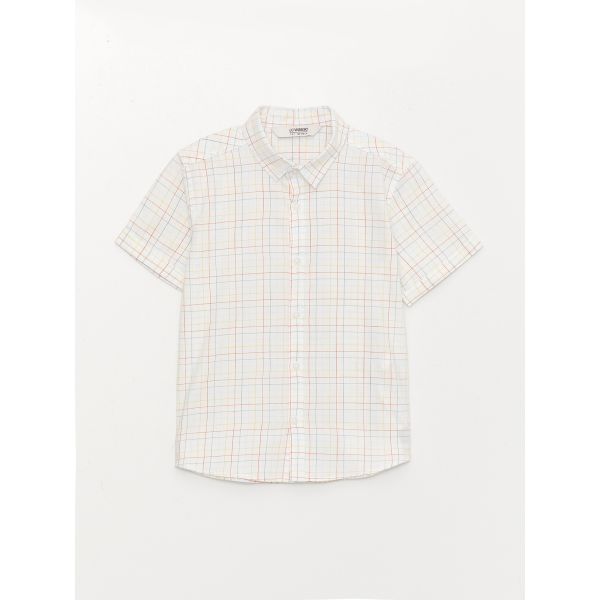 Plaid Short Sleeve Boy Shirt