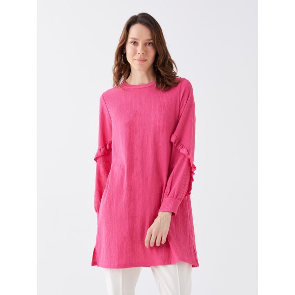 Women's Crew Neck Straight Long Sleeve Tunic