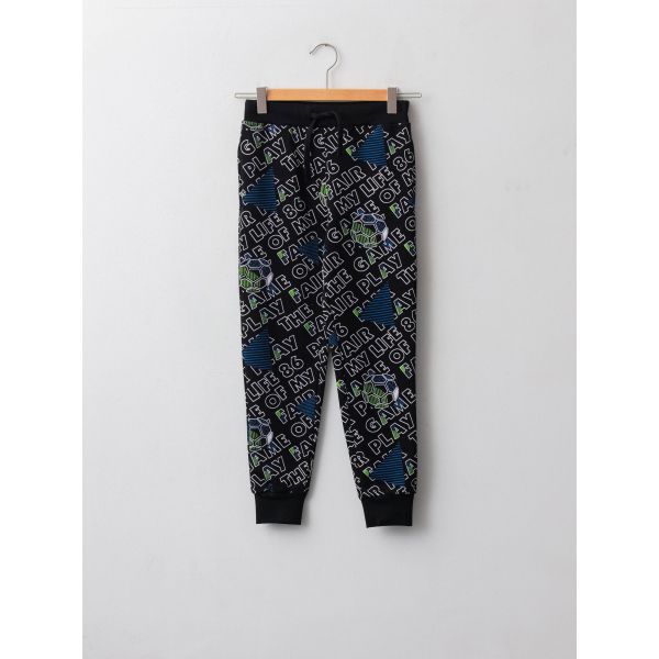 Elastic Waist Printed Boy Jogger Sweatpants