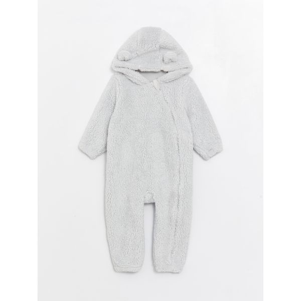 Hooded Long Sleeve Baby Boy Plush Jumpsuit