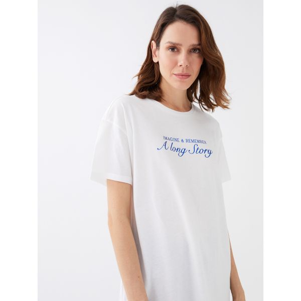 Crew Neck Printed Short Sleeve Women's T-shirt