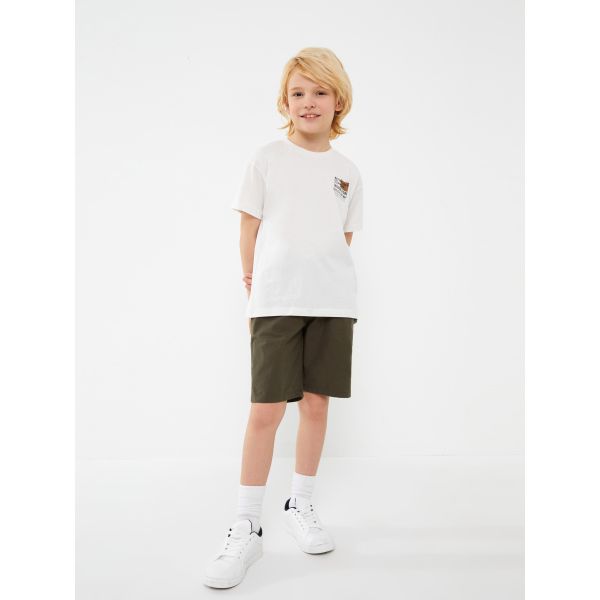 Basic Elastic Waist Boy Shorts