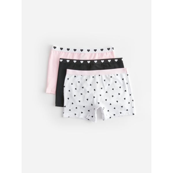 Printed Cotton Girl Boxer 3-Pack