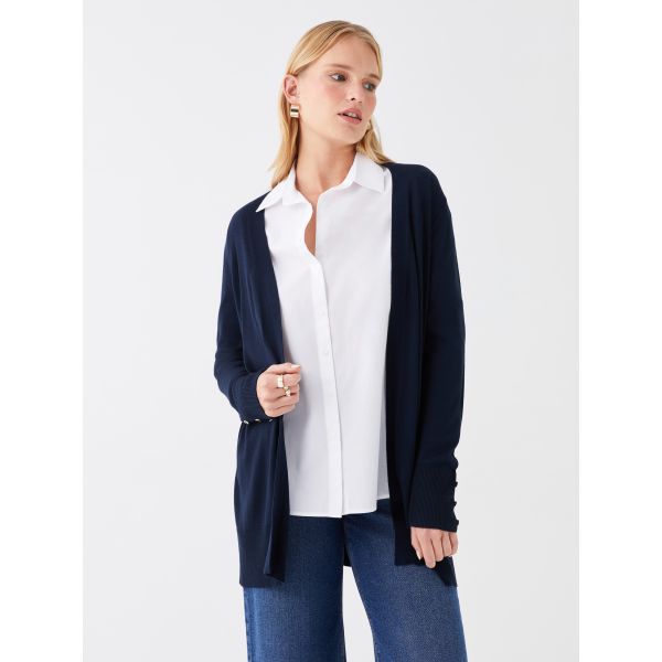 Shawl Neck Regular Long Sleeve Women's Tricot Cardigan