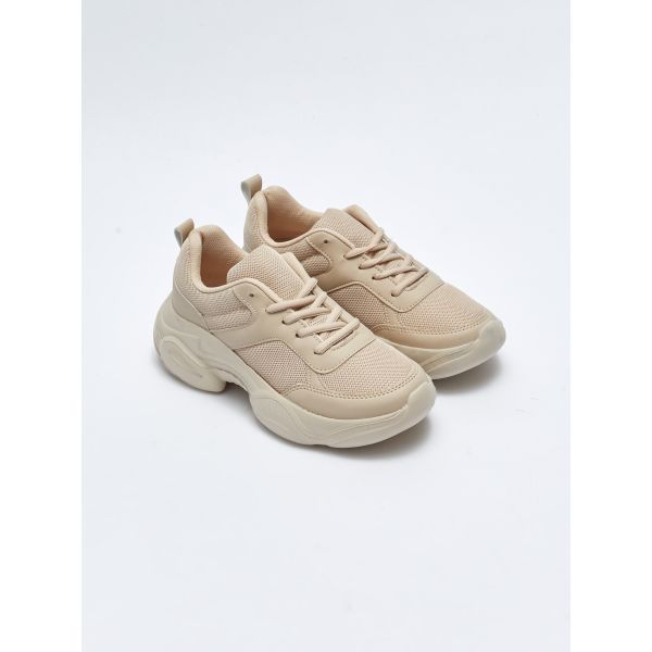 Lace-Up Thick Sole Women's Active Sneakers