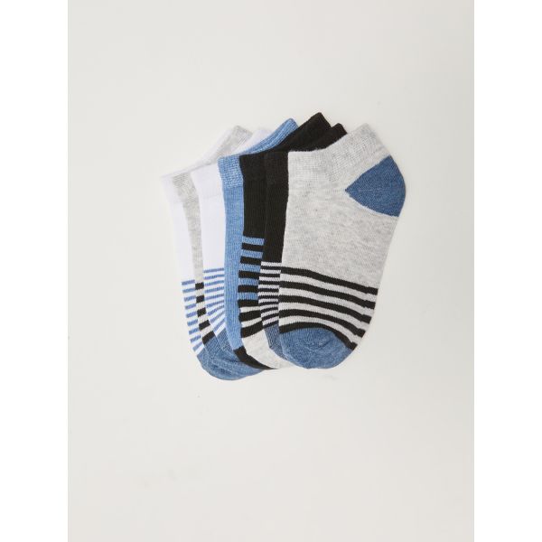 Striped Boy's Booties Socks 7 Pack