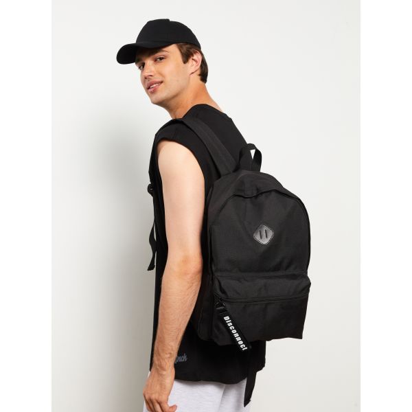 Label Printed Men's Backpack